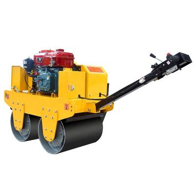 China Building Material Shops Double Drum Walk Behind Asphalt Road Mini Vibrator Roller for sale