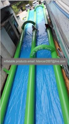 China 150ft inflatble single lane slide the city water slide for sale