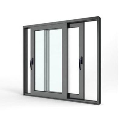 China NAMI NFRC/PVC Heat Proof Modern Top Sound Performance Upvc Profile Plastic Double Glazed Sliding Window for sale