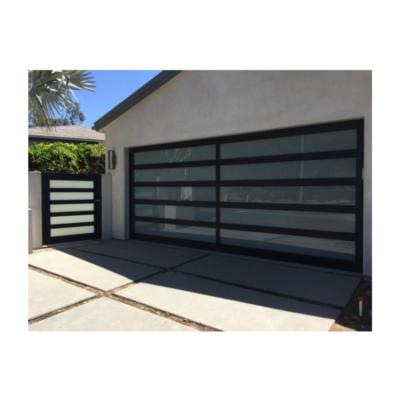 China American Standard Customized Modern Aluminum Clear Glass Garage Doors Price for sale