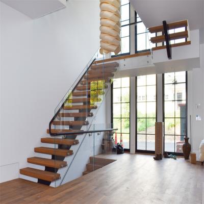 China Modern Luxury CBMmart Staircase Oak Staircase Stainless Steel Staircase Design for sale