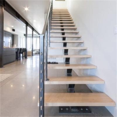 China CBMmart Modern Steel Stairs Aluminum Stair Nosing Stainless Steel Railing Design For Stairs for sale