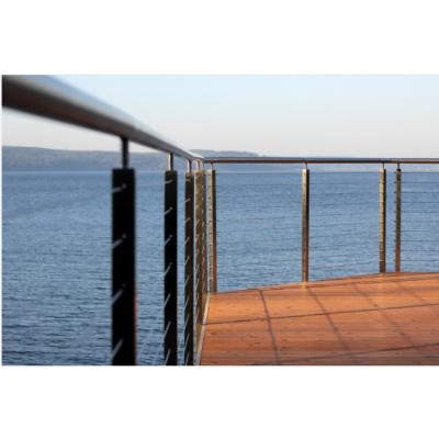 China Contemporary Balcony Wrought Iron Factory Customized Railing Design s.s316 Cable Railing for sale