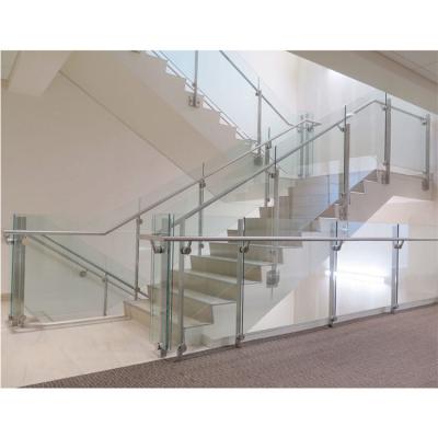 China CBMmart Modern Aluminum U Channel Fence Balcony Stair Railing Frameless Glass Fence Glass Railing for sale