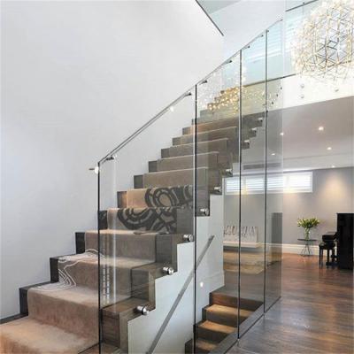 China CBMmart modern glass balustrade with wooden balustrade glass standoff balustrade glass balustrade for sale