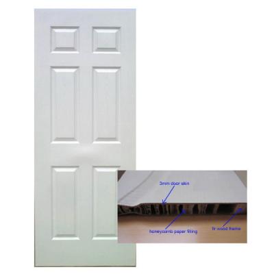 China Entry Doors Smooth Molded White Primer HDF Door Skin for sale