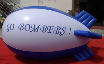 China Wonderful White Outdoor Inflatable Blimp , Air Blimp Helium Balloons 6m Long for sale