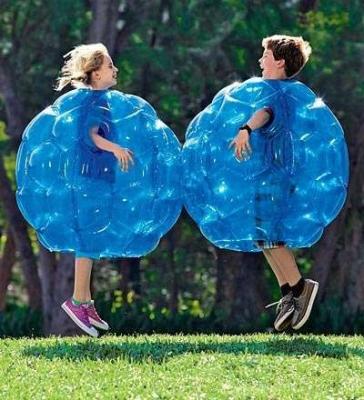 China Colourful Inflatable Human Ball Spheres , Blue Soccer Bubble Ball For Kids for sale