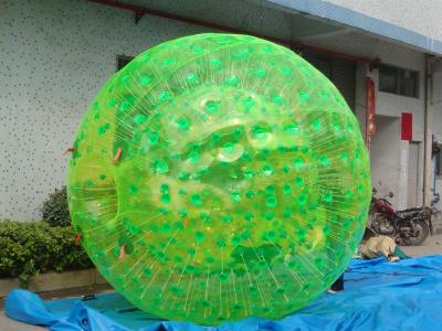 China Clear PVC Inflatable Human Ball , Green Body Zorb Water Ball For Park for sale