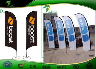 China Knife Shaped 5m Flying Beach Business Flags And Banners With Digital Printing for sale