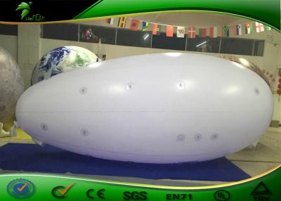 China Promotional Backyard Fun 4M Inflatable Blimp White Advertising Airship for sale