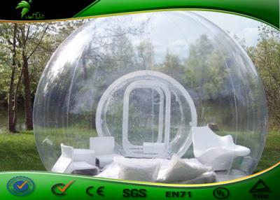 China Professional Inflatable Transparent Tent With Two Tunnels Bubble Hotel Rooms for sale