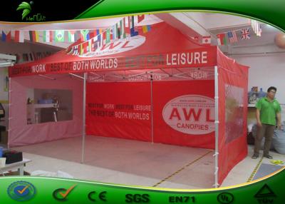 China 10ft*20ft Red Folding Canopy Tent / Large Pop Up Tent For Trade Show for sale