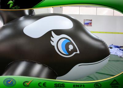 China PVC Black Inflatable Whale Toy / Inflatable Dolphin For Outdoor Water Play for sale