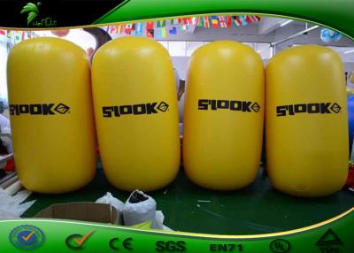 China Cylinder Yellow Inflatable Water Toys Inflatable Floating Buoy Customized Swim Buoy for sale