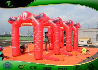 China PVC Inflatable Arches With UV Printing , Red Inflatable Advertising Arch Decoration for sale