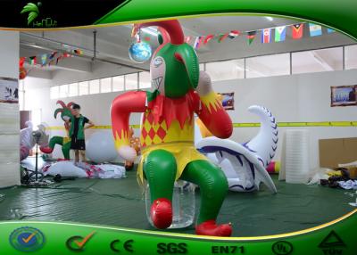 China Inflatable Clown Cartoon With Tummy , Outdoor Inflatable Helium Clown For Advertising for sale