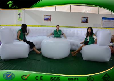 China Popular Durable Bounce Inflatable Bar Sofa , 4m Long White Inflatable Sofa For Events for sale