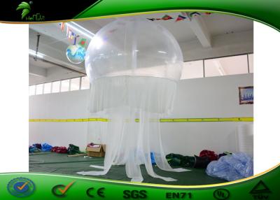 China Inflatable Transparent Jellyfish Balloon Inflatable Led Light For Hanging Decoration for sale