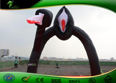 China Forme la anchura inflable del arco/del arco los 5m de Halloween del negro para las decoraciones del día de fiesta en venta