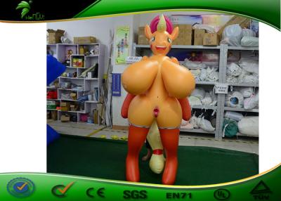 China 2M Sexy Pony Boobs Girl Toys / Inflatable Sexy PVC Pony Girl With Big Tits for sale