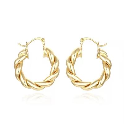 China Other designer Earrings twist retro temperament upper circle earrings 2021 new fashion earrings for women for sale