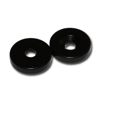 China Industrial Magnet Neodymium Black Epoxy Coated Disc Countersunk Hole Magnets for sale