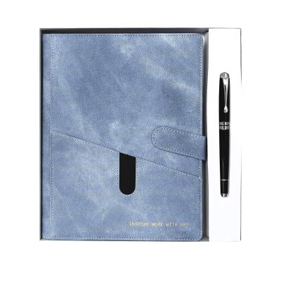 China Custom Logo Business Promotion Notebook Gift Hardcover Book Set With Pen And Box Office Supply Daily Planner Diary Journal Notebook for sale