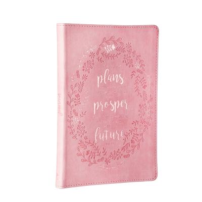 China 2022 Cute Christian Gifts Book Pink Notebook A5 Girl Wedding Planner Custom Faux Leather Silk Hardcover Journal Bookmark With Pink Edge for sale