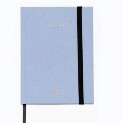 China Hardcover Customized Cloth Perfonalized Reusable Paper Canvas Notebook Bound A5 Journal Cover High Quality Canvas Planner with Silk Ribbon for sale