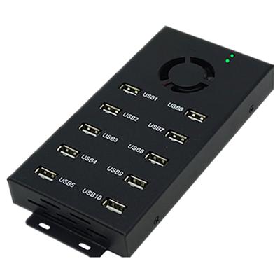 China Network USB 10 Ports Hub with Power Switch for Charging and Sync for sale