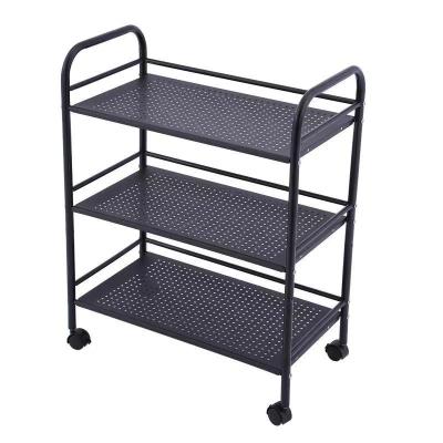 China Corrosion Protection Metal Storage Rack Hand Push Wheel Stainless Steel Custom Car It Is Convenient To Use To Place Items for sale