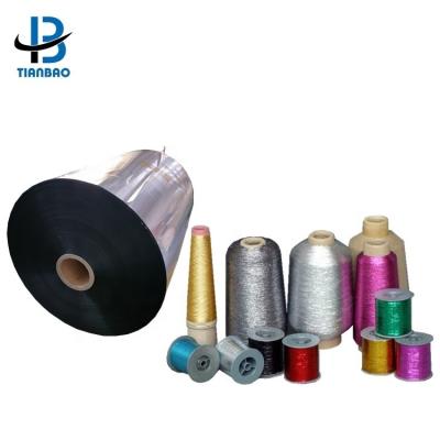 China Moisture Proof PET Film for Garments Metallized Golden Heat Transfer Yarn Grade Film for sale