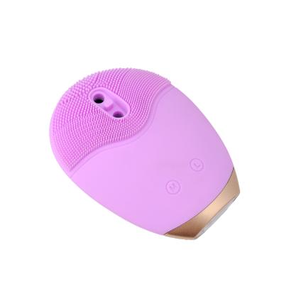 China 2021 Sonic Rechargeable Silicone Face Cleansing Brush Massager DEEPLY CLEANING Facial Cleanser for sale