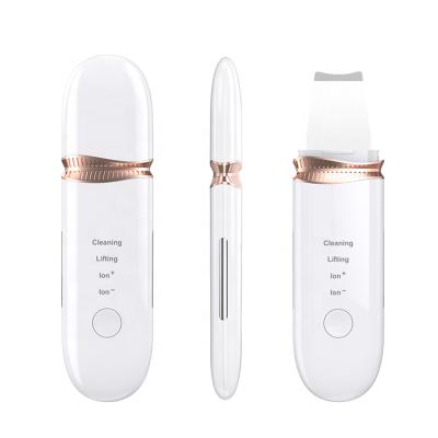 China Comedones Ultrasonic Facial Extractor Facial Scrubber Remover Pore Remover Blackhead Spatula Skin Deep Cleansing Scrubber for sale