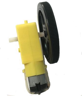 China Radio Control Toy Smart Car Robot Plastic Tire Wheel + DC Gear Motor DC 3-6V For Robot for sale