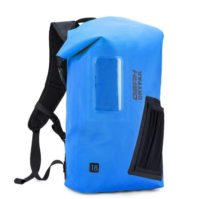 China Waterproof Sell Well Sky Blue Outdoor Foldable Backpack Dry Bag Waterproof Backpack for sale