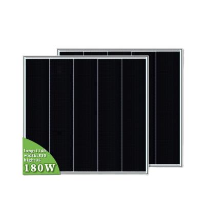 China Low Iron-tempered Glass Black Manufacturer China Supply Custom Shingled Solar Panel ES-FGET-210-180S for sale