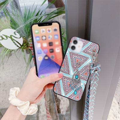 China Free Sample TPU+PC Biodegradable High Clear Dustproof Bohemian Style Back Cover Phone Case For Iphone for sale