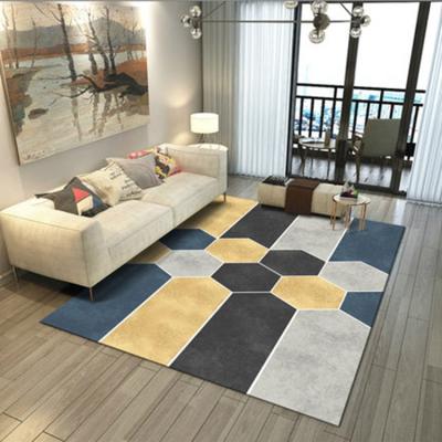 China Floor Bedroom Fashion Square Anti Slip Polyester Blankets Modern Washable Living Room Factory Price for sale