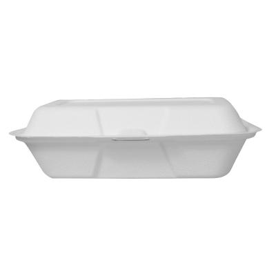 China Clamshell Recyclable Biodegradable Bagasse Pulp Take Away Meal Cake Pizza Salad Lunch Fast Food Sugarcane Clamshell Box for sale