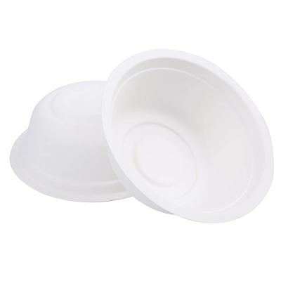 China 24oz 32oz 40oz Sugarcane Bagasse Round Minimalist Hot Selling Biodegradable Bowl with Lid for Family Use for sale