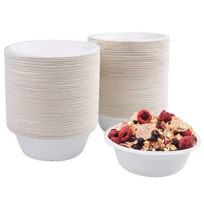 China Simple Modern Biodegradable 16oz Compostable Bagasse Natural Plant Fiber Round Bowl for sale