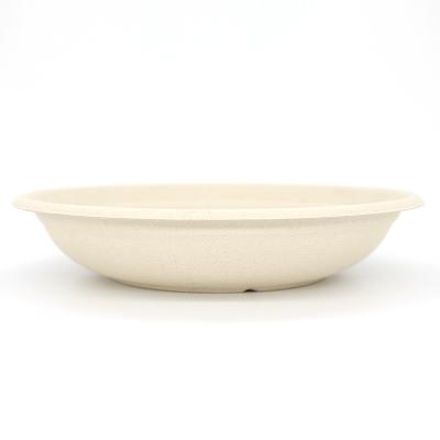 China Simple Modern Take Out Eco Friendly Compostable Sugarcane Bagasse Microwave Disposable Paper Serving Bowl With Lid for sale