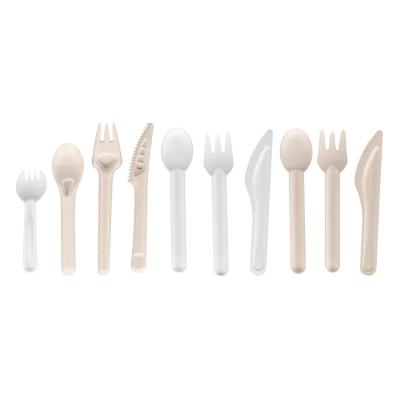 China Modern simple natural biodegradable bulk bagasse spoon/forks/disposable cutlery set knives sugar cane for sale