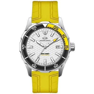 China Original Date Design Men's Diver Watch OEM ODM NH35A Automatic Automatic Mechanical Watches Rubber Strap for sale