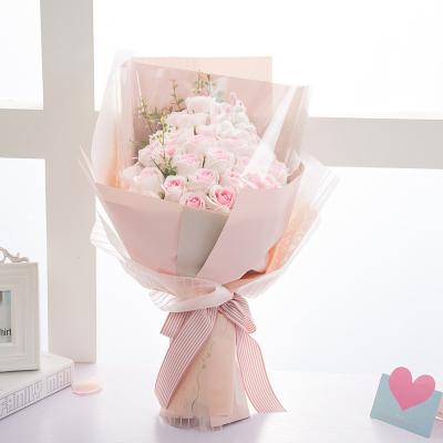 China Wholesale Flowers Rose Eco-frendly Handmade Factory Valentine's Day Gift Simulation Bath Soap Bouquet for sale