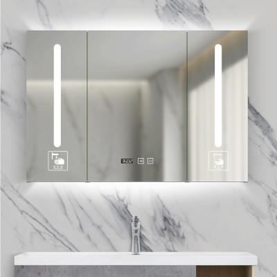 China Eco-Friendly Bathroom Cabinet With Led Mirror And Rich Look Bathroom With Smart Mirror Gym Mirror Cabinet for sale