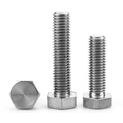 China Surface is soft DIN931 DIN933 stainless steel high tensile hex bolt and nut head bolt for sale