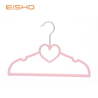 China Eisho Velvet Material Eco-friendly Hangers For Boutique Hangers Custom Velvet Hanger zu verkaufen